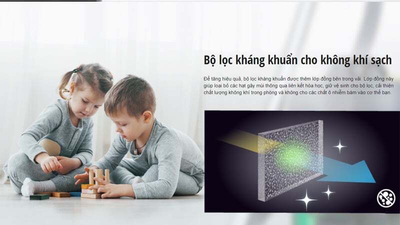 Bộ lọc có chứa đồng giúp ngăn lại các hạt mùi Máy hút bụi