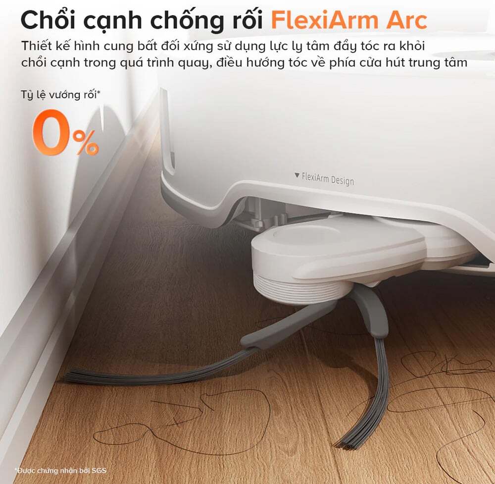 Công nghệ FlexiArm – Vươn tới mọi góc khuất Robot hút bụi lau nhà Roborock Qrevo Edge 5V1