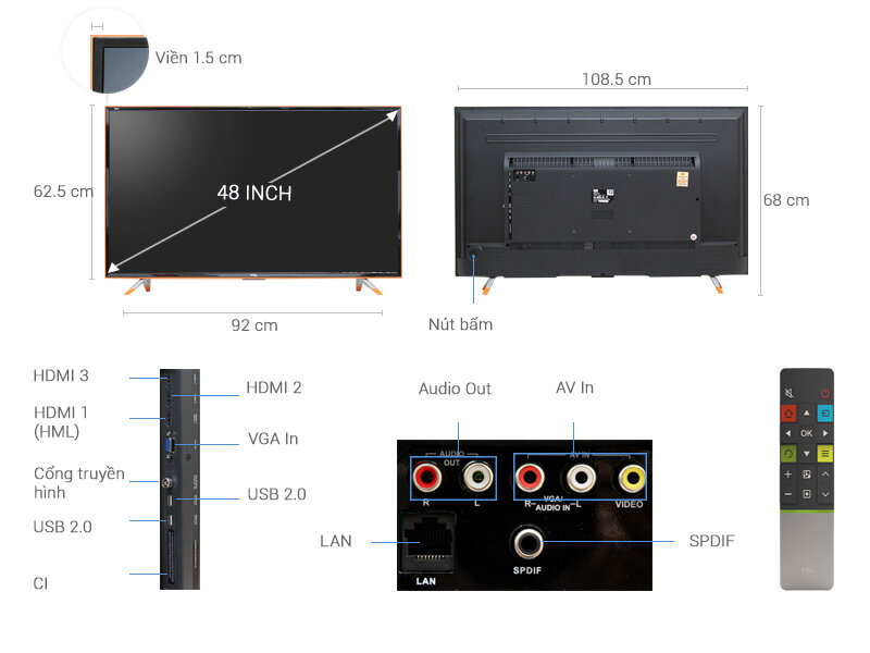 Smart Tivi Zing TCL 48 inch L48Z1 Smart Tivi Zing TCL 48 inch L48Z1