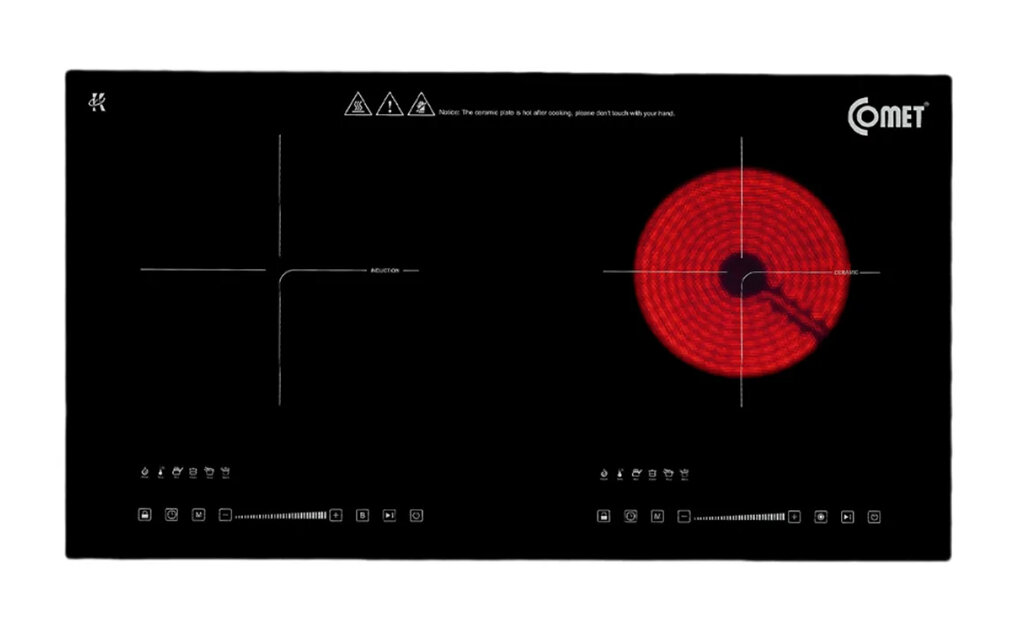 Bếp đôi Hồng ngoại - Điện từ Comet CM5588 với kiểu dáng gọn gàng