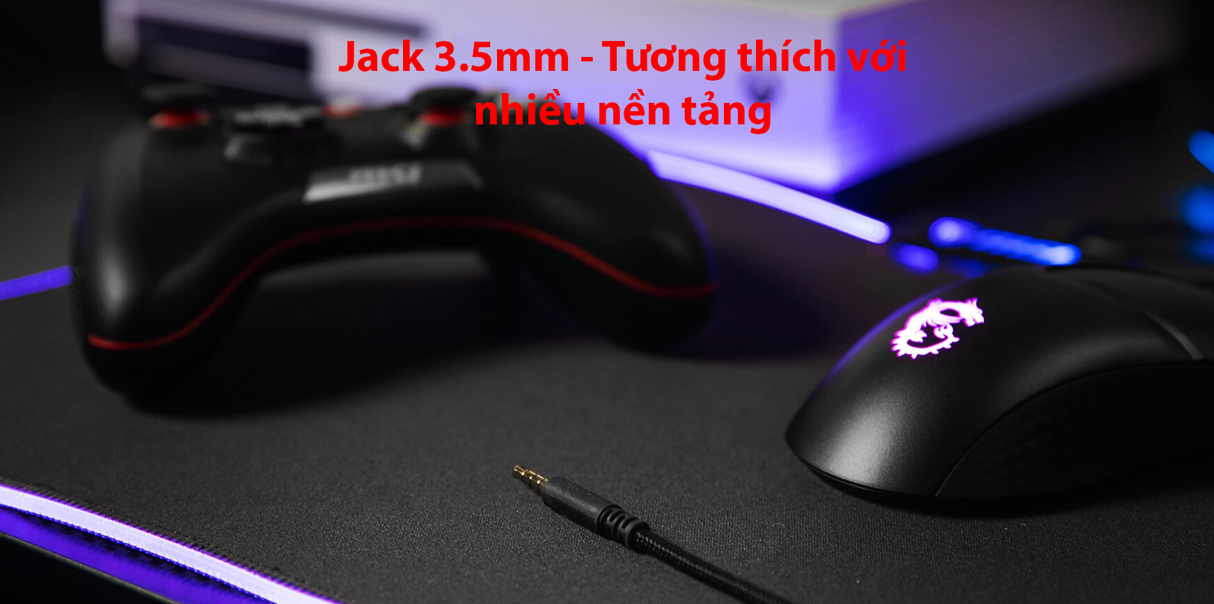 Tai nghe gaming có dây MSI Immerse GH20 (màu đen) 7