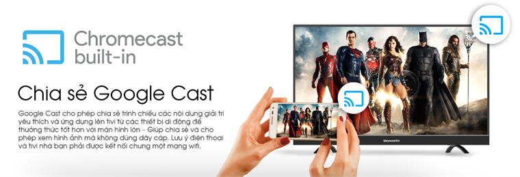 Smart Tivi Skyworth 58 inch 58G2, Android 7.0, 4K UHD