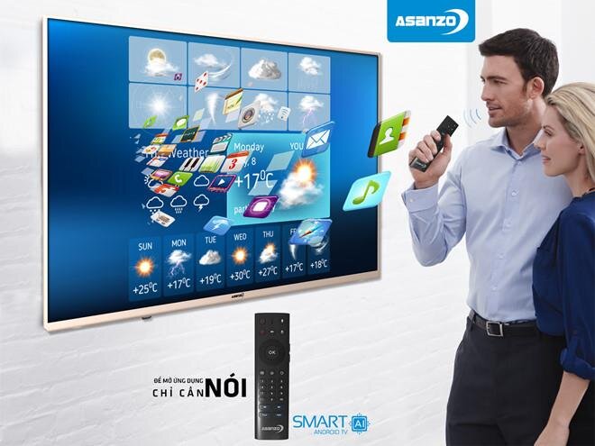 Smart Tivi Asanzo 43 inch 43VS9 Full HD, Android TV
