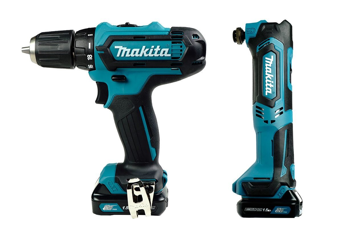 Bộ sản phẩm máy đa năng khoan vặn vít pin 12V Makita CLX206SX1