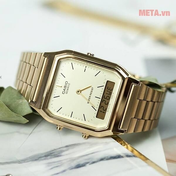Đồng hồ nam Casio AQ-230GA-9DMQ (dây Inox) Đồng hồ nam Casio AQ-230GA-9DMQ (dây Inox)
