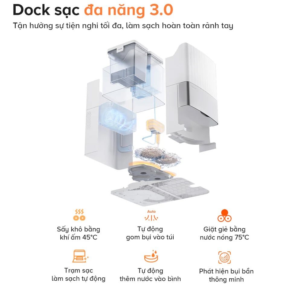 Robot hút bụi Roborock Qrevo Edge 5V1
