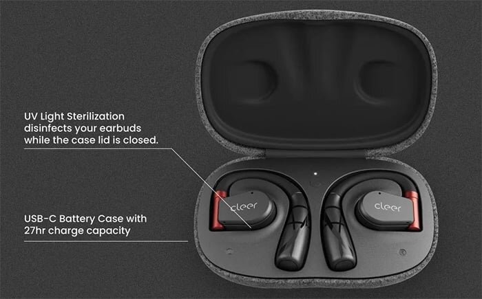 Hộp sạc của tai nghe Cleer Arc II Sport Tai nghe Cleer Arc II Sport