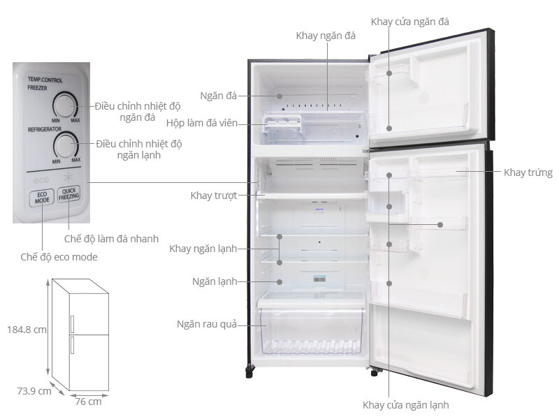 Tủ lạnh Toshiba 505 lít GR-HG55VDZ XK Tủ lạnh Toshiba 505 lít GR-HG55VDZ XK