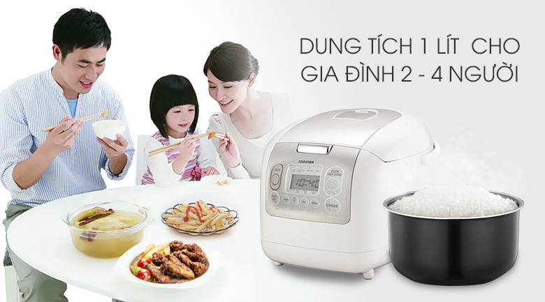 Nồi cơm điện Toshiba 1 lít RC-10NMF(WT)VN Nồi cơm điện Toshiba 1 lít RC-10NMF(WT)VN