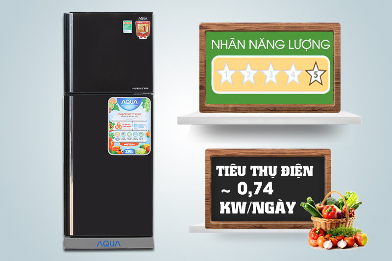 Tủ lạnh Aqua 204 lít AQR-I226BN Tủ lạnh Aqua 204 lít AQR-I226BN