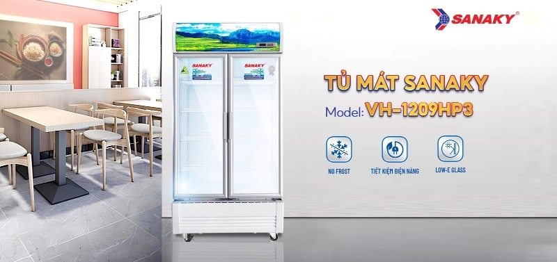 Tủ mát Sanaky inverter 2 cánh 1200 lít VH-1209HP3
