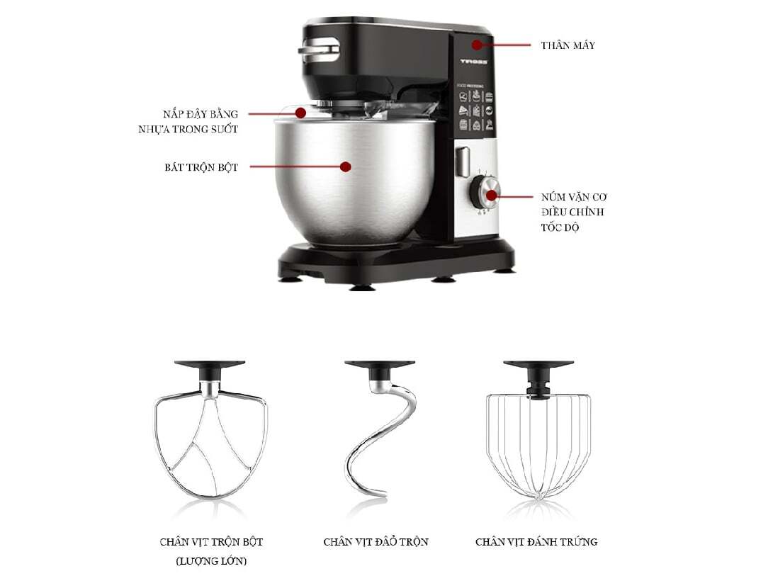 Phụ kiện máy đánh trứng Máy đánh trứng Tiross TS5401