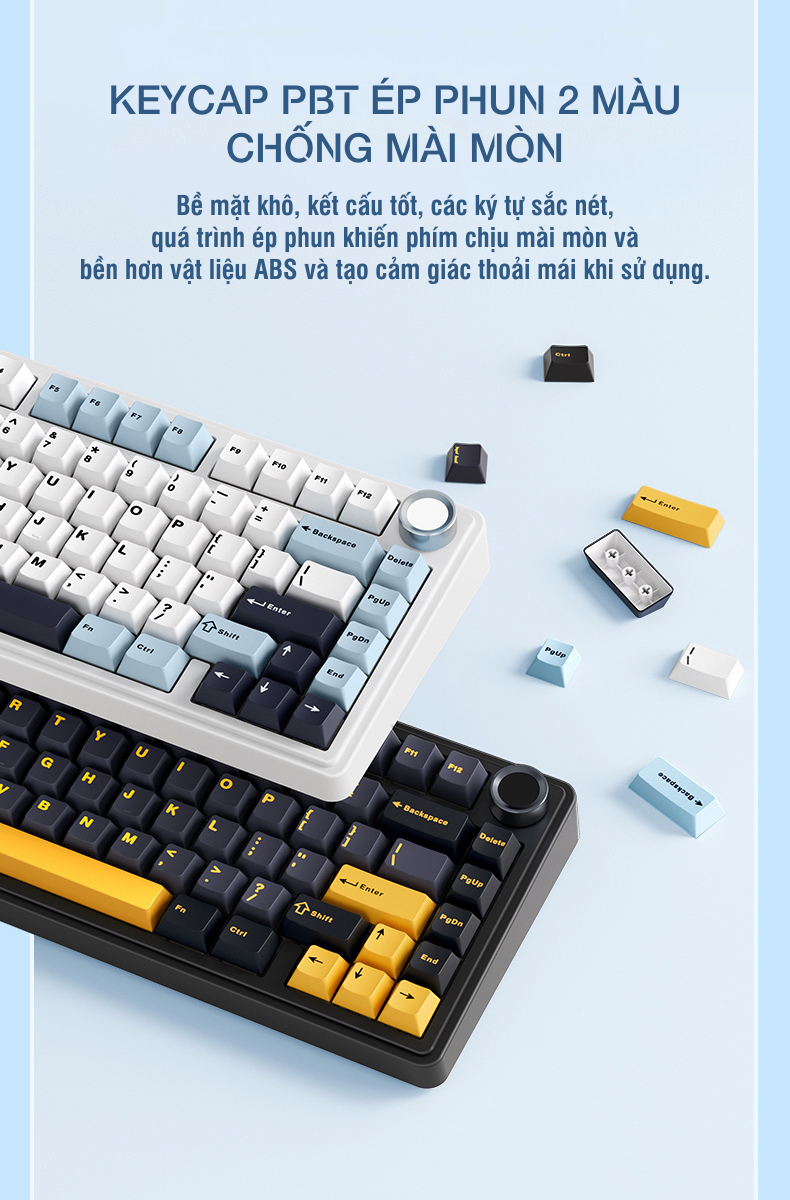 Bàn phím cơ gaming có dây AULA F75 10