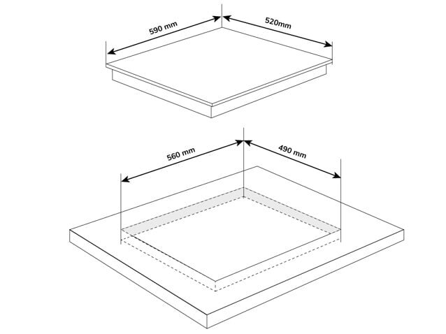 Bếp từ 3 vùng nấu