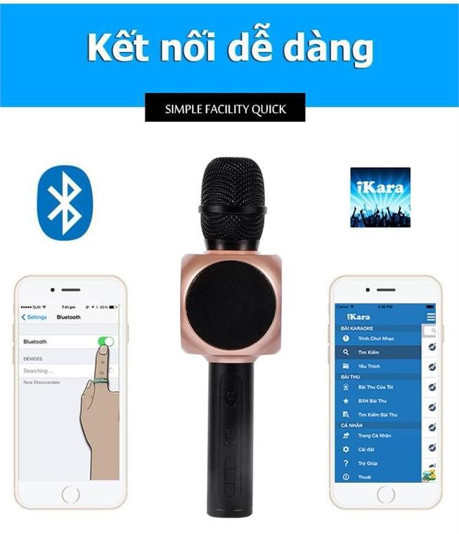 Mic Karaoke kèm loa bluetooth YS-82 Mic Karaoke kèm loa bluetooth YS-82