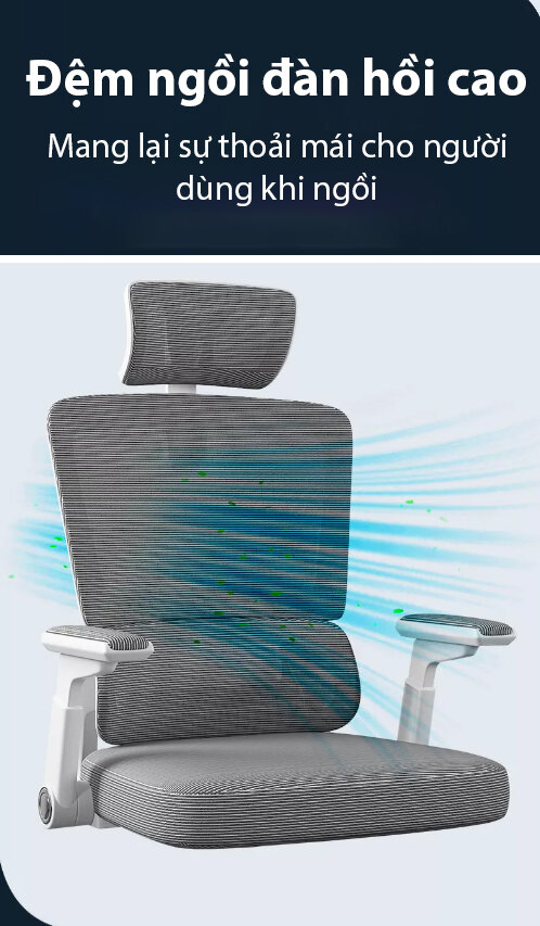 Ghế công thái học Legion YT1218 Grey White 11