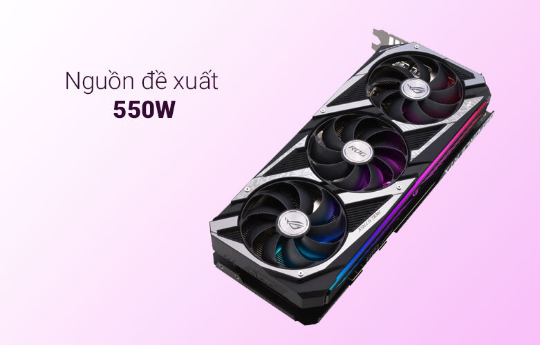 Card màn hình ASUS ROG Strix GeForce RTX 3050 OC 8GB GDDR6 / Nguồn đề xuất 550W