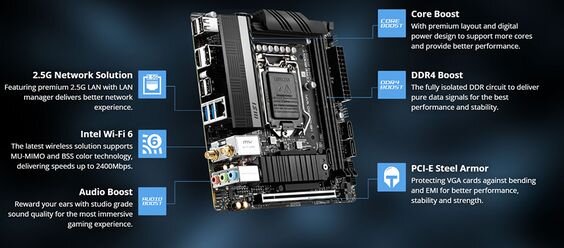 Mainboard MSI H510i PRO WIFI (ảnh 2)