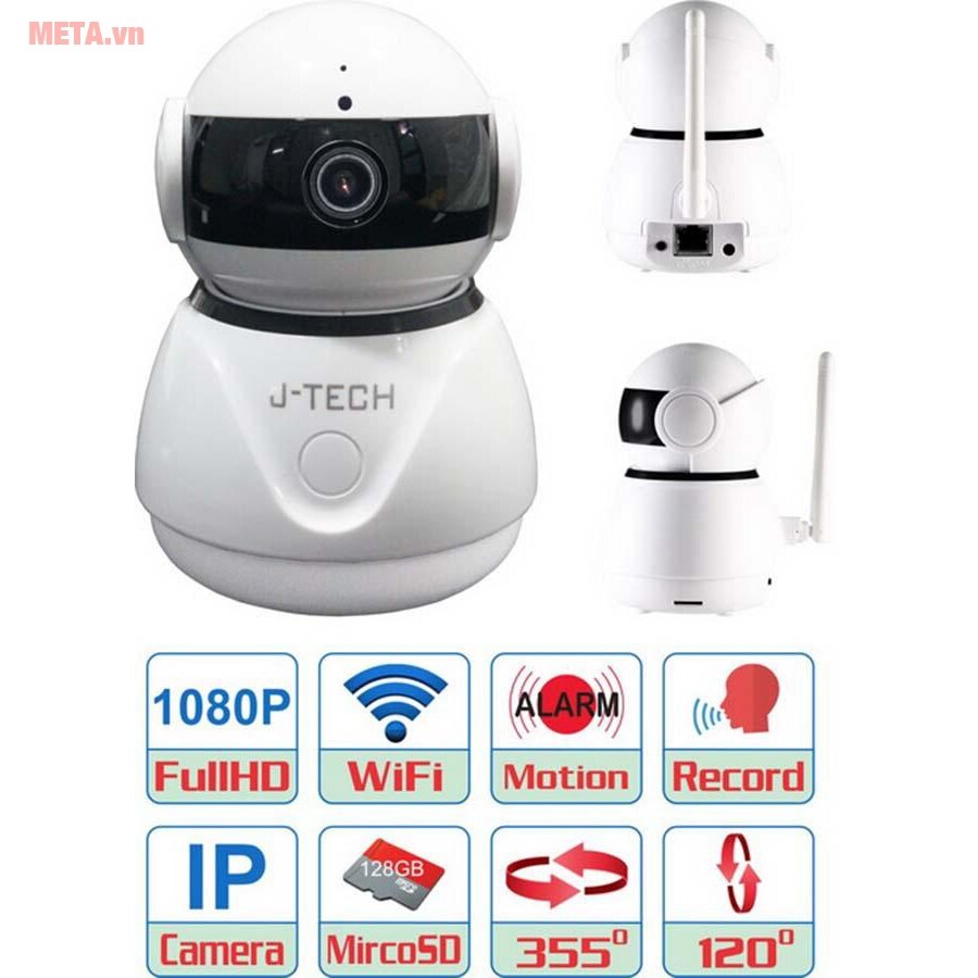 Camera wifi J-Tech HD6600B (quay 360 độ, đàm thoại 2 chiều)