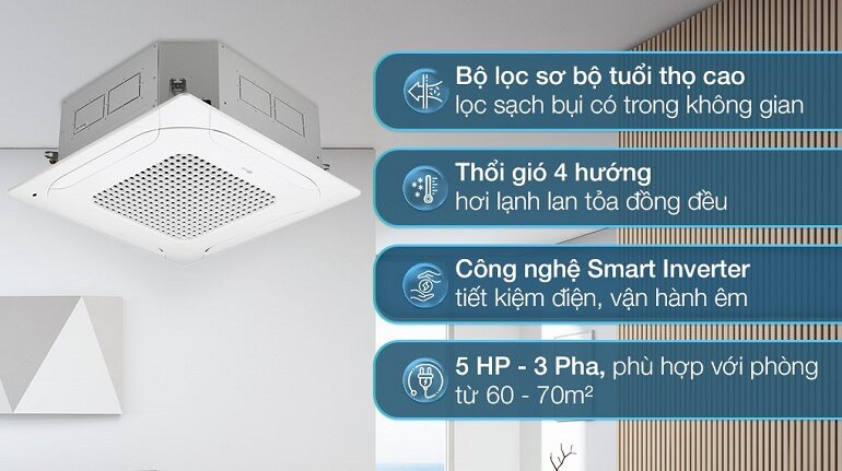 Điều hòa LG ZTNQ48LMLA0 có thiết kế nhỏ gọn, tinh tế