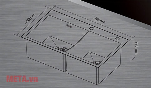 Chậu rửa bát Sơn Hà HD7846 cao cấp đúc liền khối Chậu rửa bát Sơn Hà HD7846 cao cấp đúc liền khối