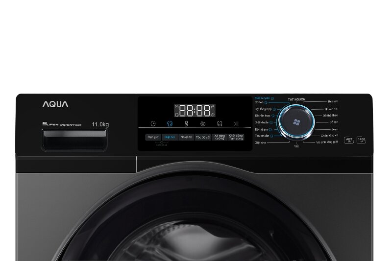 Máy giặt Aqua Inverter 11 kg AQD-A1102J.BK bảng điều khiển