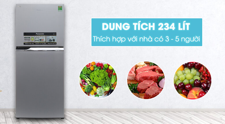 Tủ lạnh Panasonic 234 lít NR-BL267VSV1 Tủ lạnh Panasonic 234 lít NR-BL267VSV1