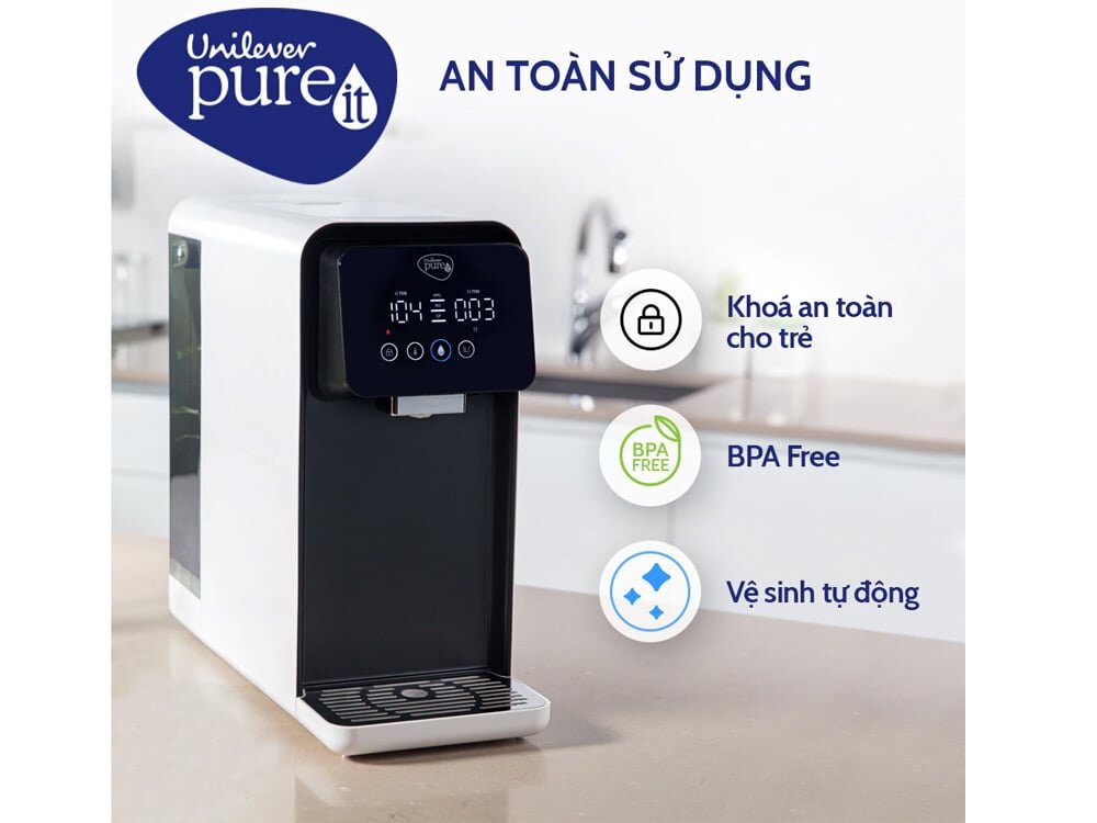 Máy lọc nước RO Pureit model CR5240 có thể tự động làm sạch lồng máy đảm bảo vệ sinh an toàn