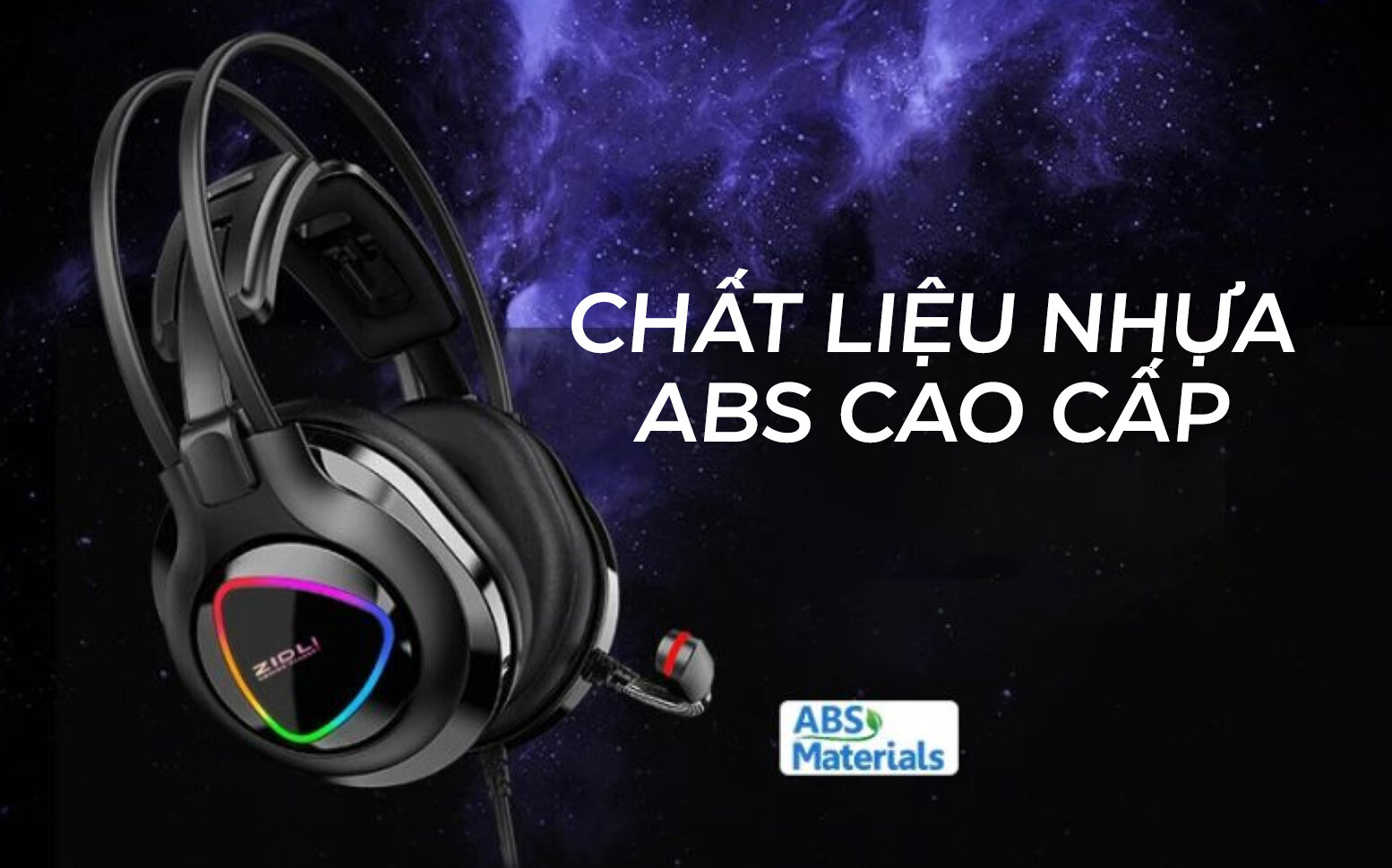 Tai nghe Zidli ZH-A10 7.1 Real, USB, RGB 16.8 triệu màu