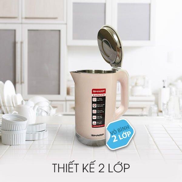 Bình siêu tốc 1.8L Sharp EKJ-18VP-PK Bình siêu tốc 1.8L Sharp EKJ-18VP-PK