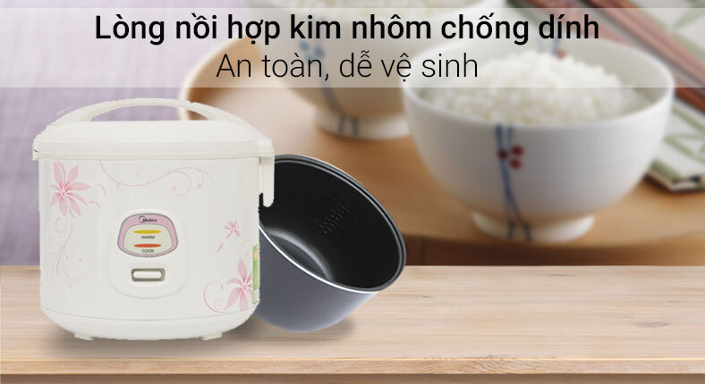 Nồi cơm điện Midea 1.8 lít MR-CM18SQ Nồi cơm điện Midea 1.8 lít MR-CM18SQ