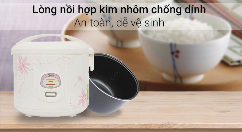 Nồi cơm điện Midea 1.8 lít MR-CM18SQ Nồi cơm điện Midea 1.8 lít MR-CM18SQ