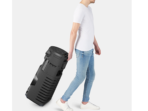 dàn âm thanh HIFI Sony MHC-V43D//M1 SP6 dễ dàng di chuyển nhờ hệ thống bánh xe