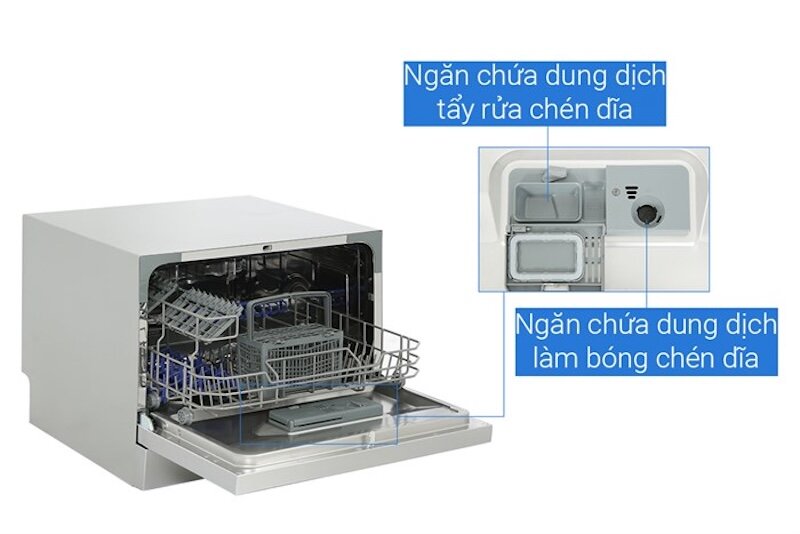 Máy rửa bát Hafele HDW-T50B được tích hợp các tiện ích thông minh