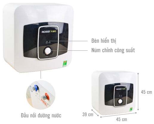 Cấu tạo bình nóng lạnh Rossi Bình nóng lạnh Rossi