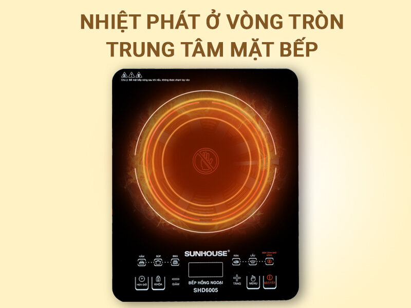 Bếp hồng ngoại Sunhouse SHD 6005 Bếp hồng ngoại Sunhouse SHD 6005