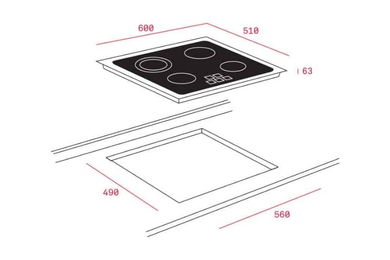 Bếp hồng ngoại âm 4 vùng nấu Teka TR 6420