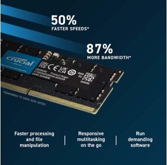 Ram Laptop Crucial (CT16G48C40S5) 16GB (1x16GB) DDR5 4800Mhz