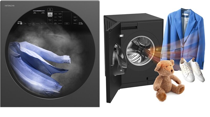 Máy giặt sấy Hitachi Inverter BD-D120XGV 12 kg tiện ích