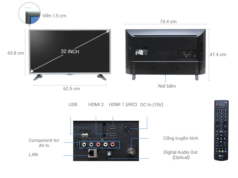 Smart Tivi LG 32 inch 32LH591D
