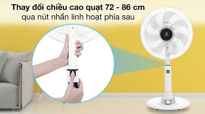 Quạt đứng Hawonkoo FAH-010 có thể tùy chỉnh độ cao linh hoạt Quạt đứng Hawonkoo FAH-010 có thể tùy chỉnh độ cao linh hoạt