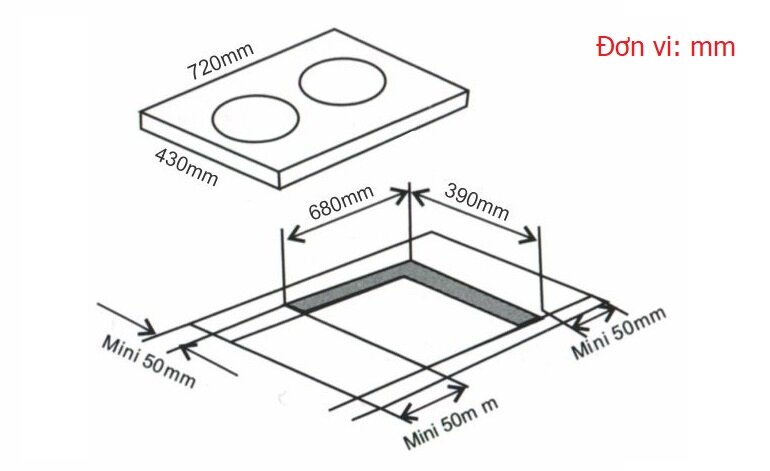 Bếp từ âm 2 vùng nấu Arber AB-2021