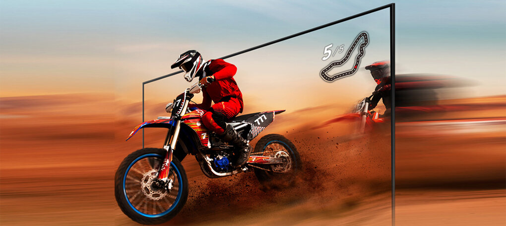 Công nghệ Motion Xcelerator giảm hiện tượng giật hình và bóng mờ hiệu quả