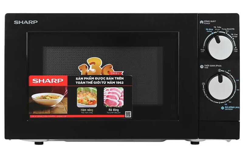 Lò vi sóng Sharp R-208VN-WS sở hữu thiết kế hiện đại