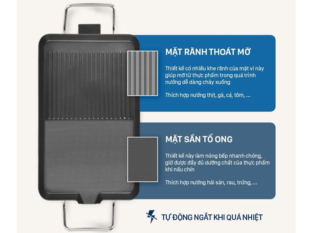 Bếp nướng điện từ động tắt khi quá nhiệt Coex CEG-2121