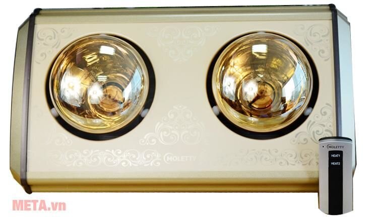 Đèn sưởi nhà tắm 2 bóng Moletty M-02HR (có điều khiển từ xa)