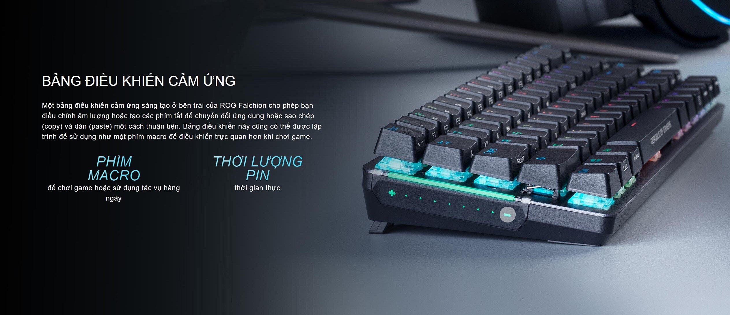 Bàn phím cơ Asus ROG Falchion Blue switch 90MP01Y2-BKUA00