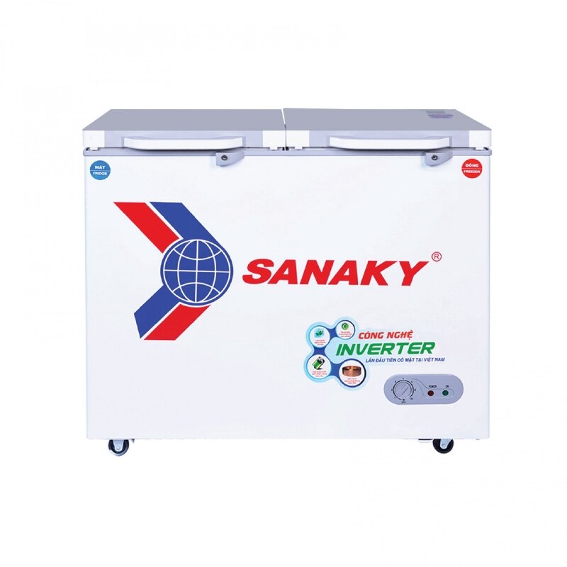 Tủ đông Sanaky inverter 2 ngăn 250 lít VH-2599W4K