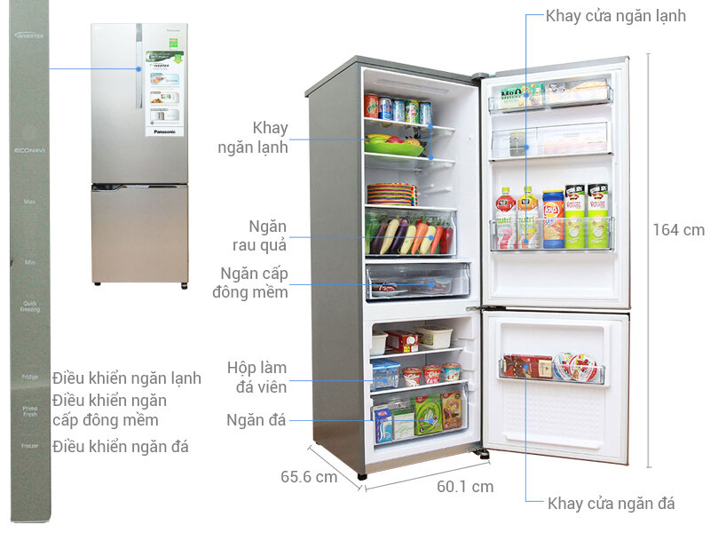 Tủ lạnh Panasonic 290 lít NR-BV328XSVN Tủ lạnh Panasonic 290 lít NR-BV328XSVN