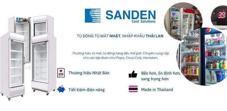 Tủ mát Sanden Intercool SPE-0405 có khả năng làm lạnh nhanh và giữ lạnh sâu